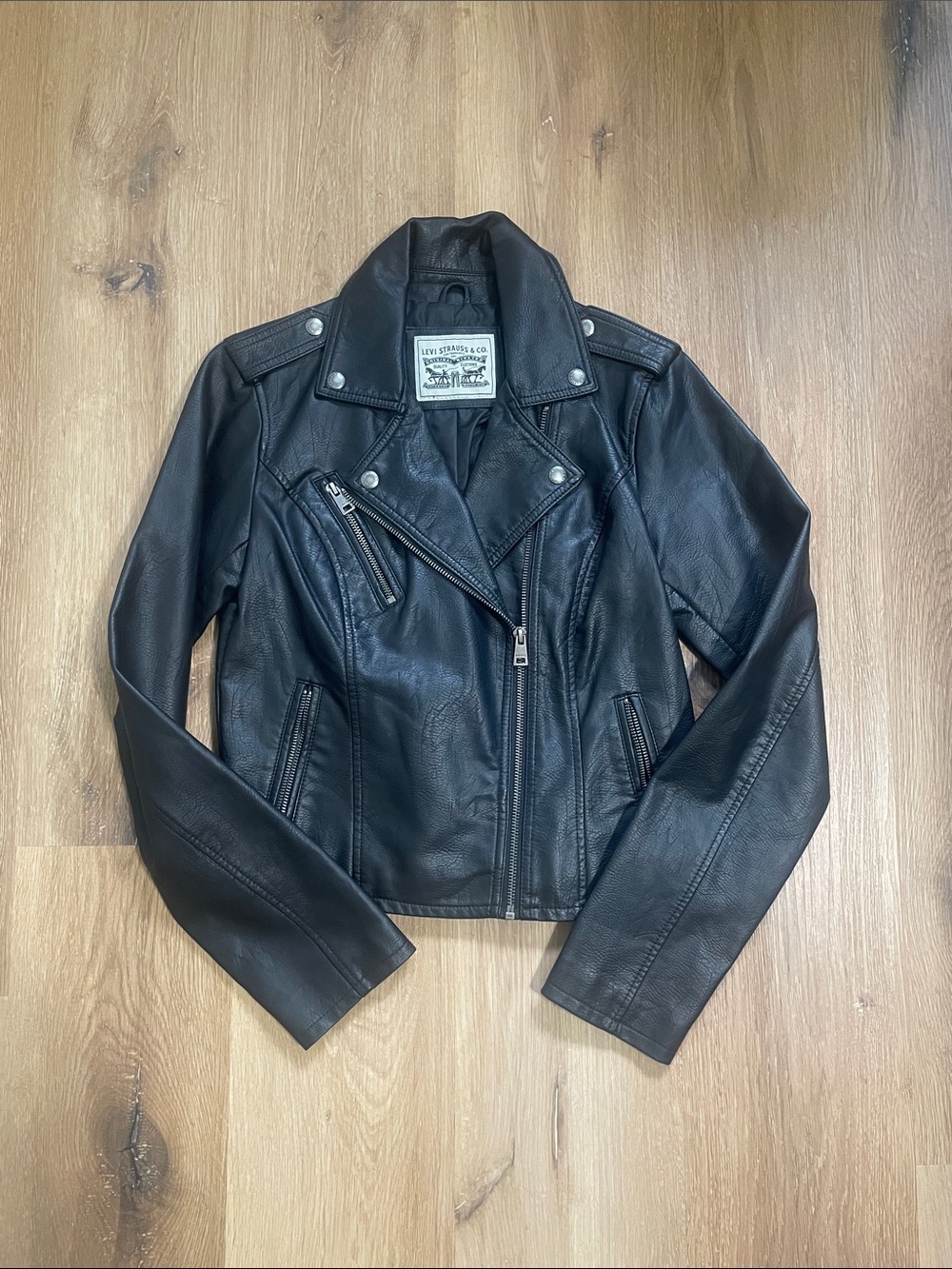 Levi's Women's Black Leather Biker Jacket